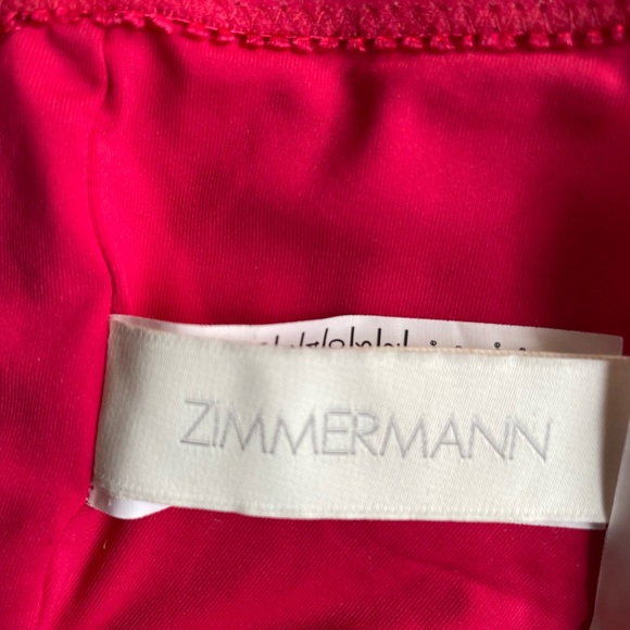 EUC Zimmermann red bandeau bikini top, Size 3/ L - Picture 9 of 9